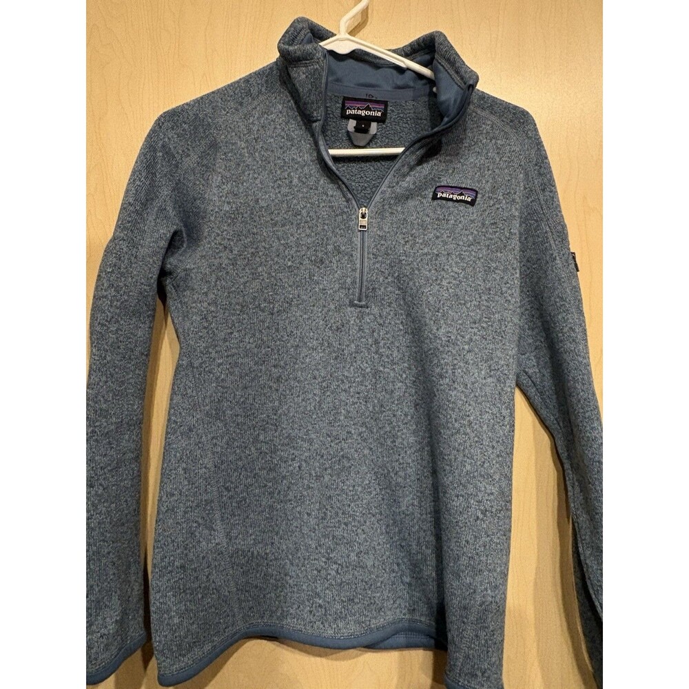 Patagonia Better Sweater 1/4 Zip Pullover Heather Blue S - Womens M 25618